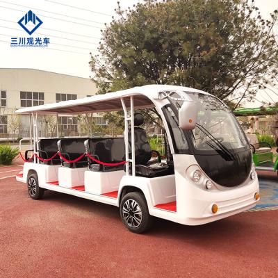 Китай Sanchuan Car Shuttle 4Wheel Electric Sightseeing Car And Scenic Bus 3980*1550*2020mmH продается