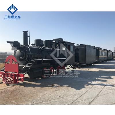 Chine ALLY 120 Passenger Large Model Restaurant Garden Mall Creative Decorations Resort Sightseeing Steam Train à vendre