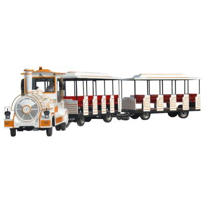 中国 Electric Diesel Battery Power Drive Metal Amusement Fair Motor Train Ride Trackless Road 販売のため