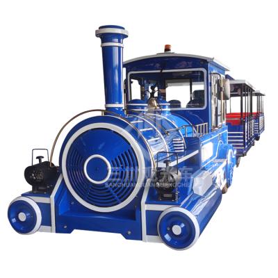 中国 42 People Diesel Tourist Trackless Dotto Train 28 Locomotives Passenger Amusement Park Ride Attraction Price 販売のため