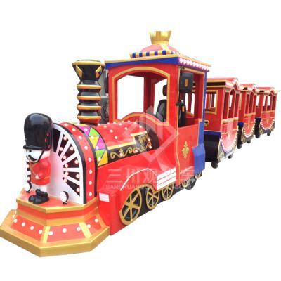 Chine Indoor Mini Amusement Park Ride Royal Kids Electric Battery Small Power Trackless Train For Shopping Mall Center 24 Seats à vendre