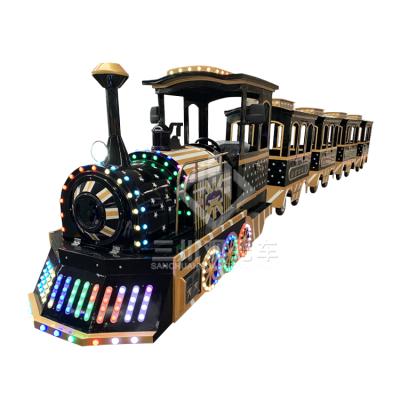 China Mini Express Train For Amusement Electric Theme Park Prices Amusement Cheap Tourist Electric Train Park 24 Seats à venda