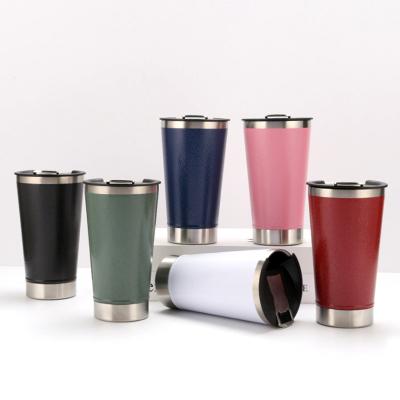 China 16oz Disposable Stainless Steel Beer Tumbler Mug Thermal Mug Sublimation Wine Tumbler With Bottle Opener for sale