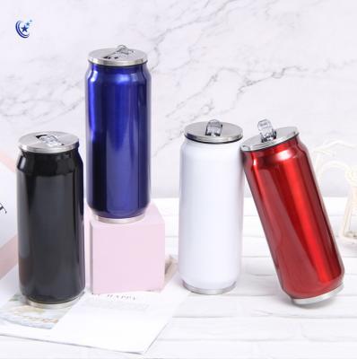 China Disposable Cola Cans Stainless Steel Vacuum Insulated Cola Shape Bottle Tumblers With Straw Lid for sale