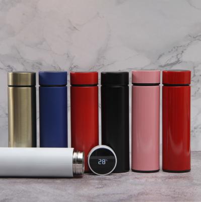 China Double Wall Disposable Durable Stainless Steel Heat Insulated Vacuum Bottle With LED Temperature Display for sale