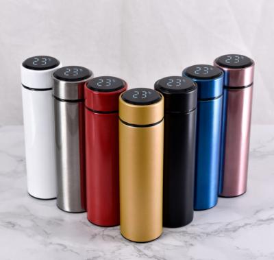 China Wholesale Customized Disposable Vacuum Bottle Temperature Display Stainless Steel Thermal Thermos Cups With Led for sale