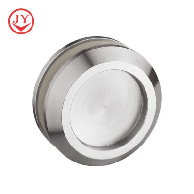 China Modern Stainless Steel Bathroom Sliding Door Handle Round Hide Sliding Glass Door Knob for sale