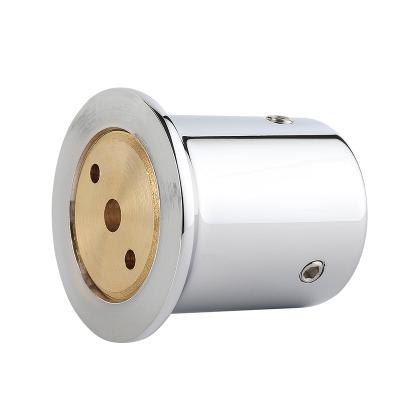 China Modern High Quality Chrome Brass Durable Indoor 25mm Outdoor Shower Diameter Custom Round Tube Connector for sale