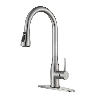 China High Quality Wholesale Thermostatic Faucets 360 Rotate Spout 304 Stainless Steel Pull Out Kitchen Faucet for sale