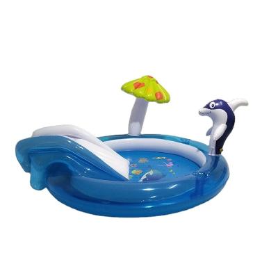 China Water Sports Park backyard water spray baby wadding inflatable kiddie pool with splash sprinkler for summer fun for sale