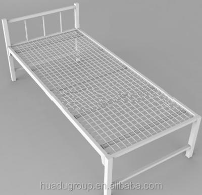 China Wholesale Modern Metal Single Bed Double Frame Bed Single Beds For Hotel School Dorm for sale