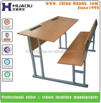 China School Furniture Double School Desk And Chair / Modern Cheap Kids Desk And Chair for sale