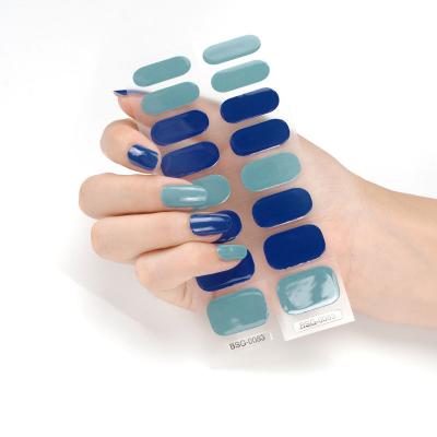 China Makeup base gel facial nail wraps gel nail semi-cured durable fashionable usable strips popular in japan gel nail for sale