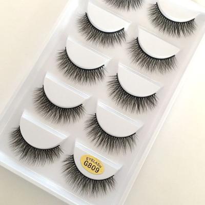 China Wholesale Private Label Strip Lashes Invisible Eyelash 3D Faux Mink Crisscross for sale