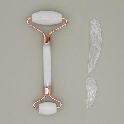 China Wholesale face lift natural beauty quartz jade roller gua sha set face massage jade roller for sale