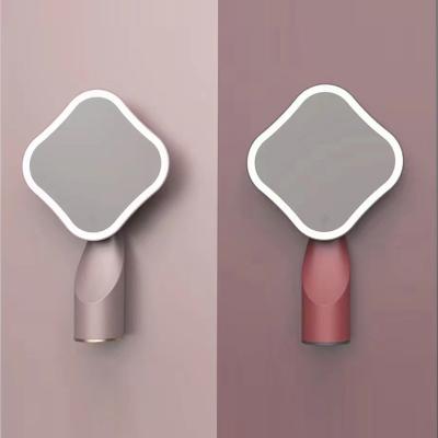 China Low MOQ Personalized Wholesale Custom Logo Private Label Rose Gold Cordless Lighted Makeup Mirrors for sale