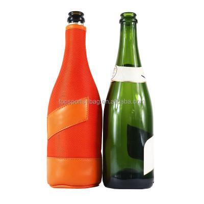 China Waterproof Orange Customize Waterproof Neoprene Champagne Bottle Holder 750ML Champagne Bottle Sleeve for sale