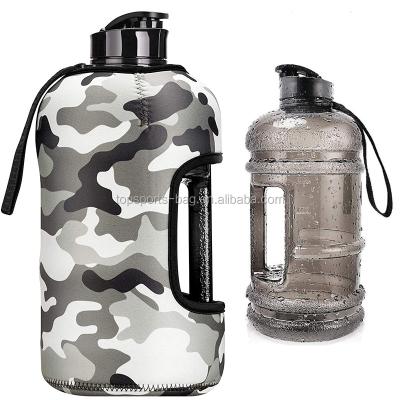 China Waterproof Outdoor Camouflage One Gallon Neoprene Water Bottle Holder Carrier Sleeve for sale