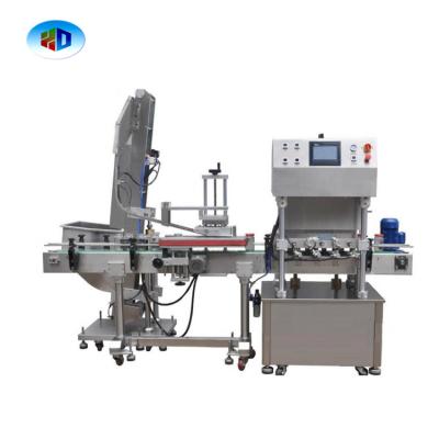 China High Speed ​​Automatic Food Tomato Sauce Glass Jars Vacuum Machine Metal Bottle Capper Screwing Capping Machine for sale