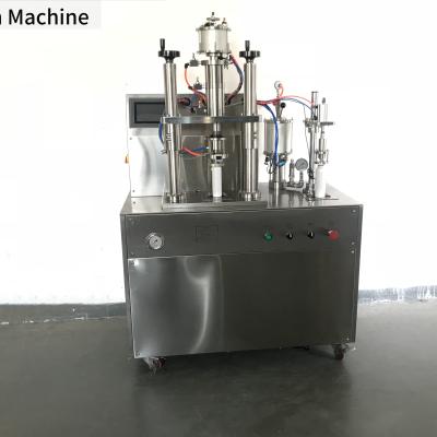 China 304SS Aerosol Gas Filling Machine Chemical Automatic Packaging Machine Can BOV Vacuum Spray for sale