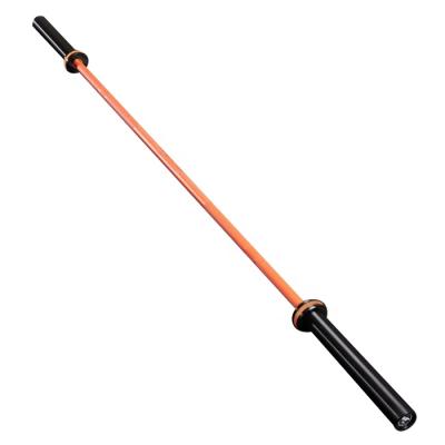 China Weight Lifting Weightlifting Barbell Bar Olmpic 15kg Orange Ceramic Coated Bar For Women for sale