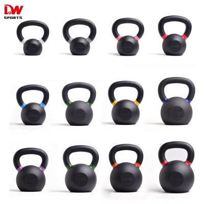 China Universal DW SPORTS Home Black 4-32 Kg Professional Gym Cast Iron Coated Kettlebell Set Weights for sale