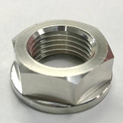 China Aluminum CNC Customized Nut Customization Non Standard Hex Serrated Hex Flange Nut Customized Components for sale