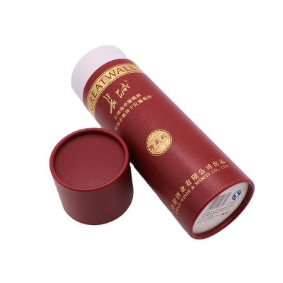 China Recyclable Customized Printing Design Biodegradable Recycled Wine Bottle Box Elegant Paper Tube Gift Box With Logo Made In China for sale