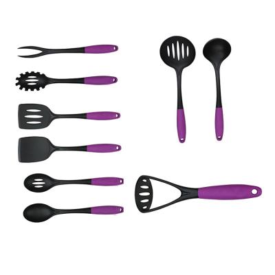 China Sustainable New Product 9 PC Nylon With Nylon TPR Handle Kitchen Utensil Set for sale