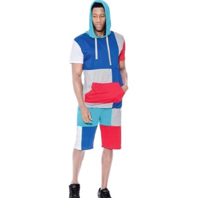 China New Breathable Men's Summer Casual And Fashionable Sportswear Shorts Hooded Suit for sale