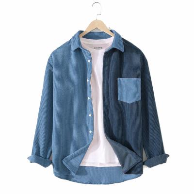 China Spring And Fall Jacket Mens Sustainable Collar Corduroy Collared Jacket for sale