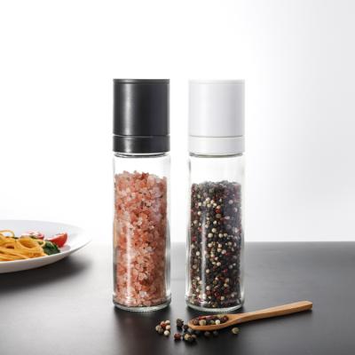 China LFGB 235ml Viable High Quality Ceramic Adjustable Core Indian Spice Jars Grinder for Grinding Spices with Top Grinder for sale