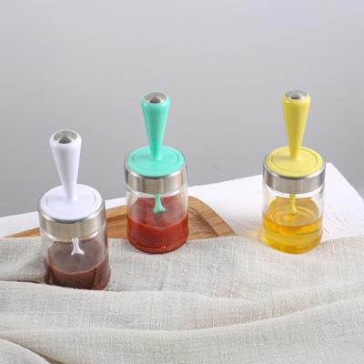 China 100ml Chefshere Amazon Viable Hot Selling Good Price And Low MOQ Glass Honey And Jam Jars With Plastic Spoon for sale