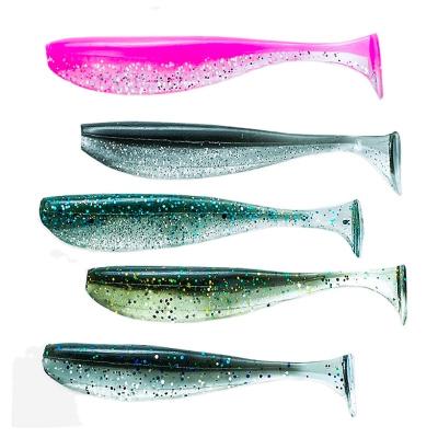 China 5.6.7cm Lure Baits Vane Tail Worms Fishing Worms Rubber Soft Plastic Smooth Tail Vane for sale