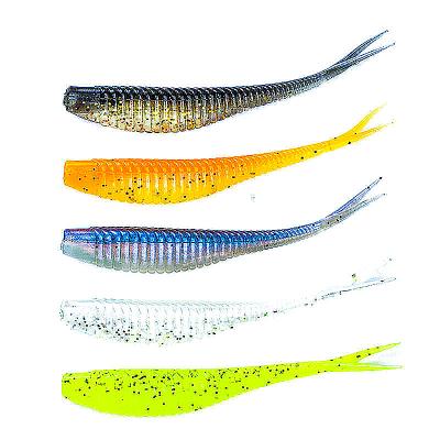 China 7cm Swimbait 1.8G Soft Plastic Split Tail Soft Fishing Lures Bifurcate Tail Lure for sale