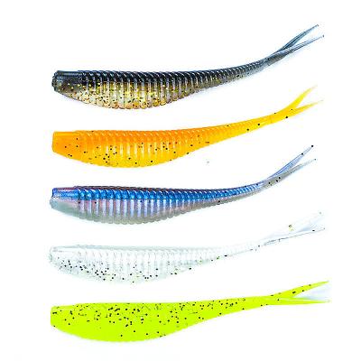 China 7cm Double 1.8G Soft Tail Worm Lure Fork Tail Lure for sale