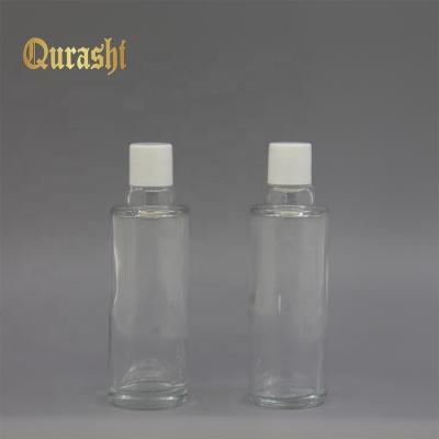 China Wholesale Popular Cosmetic Perfume 30ml Cosmetic Set Glass Clear Screw Bottle With Plastic Screw Cap And Lid for sale