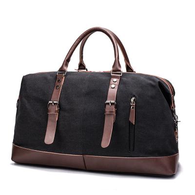 China Luxury Large Ladies Multifunctional Portable Men's Fashion OEM Jewelry Canvas Weekend Travel Genuine Leather Bag for sale