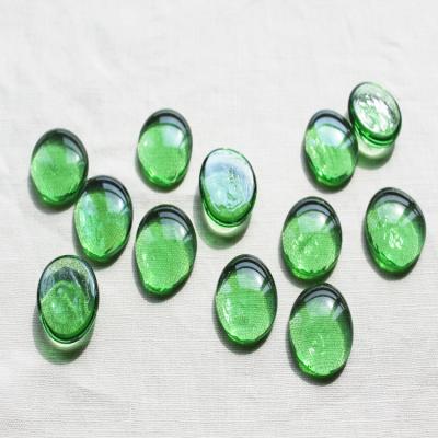 China Colored Flat Seed Beads Glow In Dark Glass Marbles 17-19mm for sale