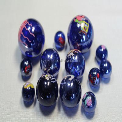 China clear glass marbles with printed pattern 16 for sale