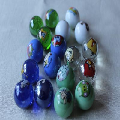 China Custom Big Kids Printed Marbles Glass Balls For Sale 16 for sale