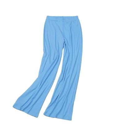 China Wholesale Design Solid Color Ladies Loose Leg Pants Women Anti-pilling Wide Leg Pants for sale