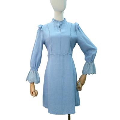 China Breathable Women's Clothing Ladies Dress Long Sleeve Elegant Boho Linen Casual Dress for sale