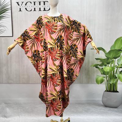 China 2022 Anti-Static New Wholesale African Print Relax On Vacation Loose Sleeve Plus Szie Maxi Dress for sale