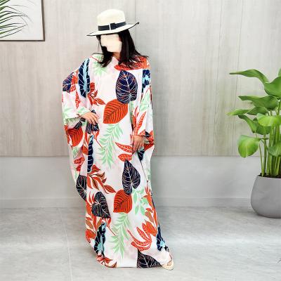 China 2022 New Arrival Anti-static Full Sheath Fashion Casual Sheets Printing Long Chiffon Women Dress for sale