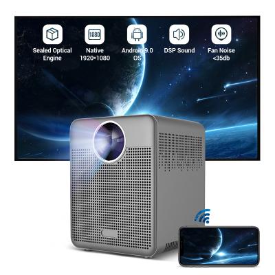 China Pico Hotack Factory Wholesale Lcd Projector Smart OS 150 Lumens Android 9.0 ANSI Large Screen 1080p Home Theater Projector for sale