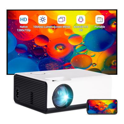 China Hotack Latest Short Throw LED Android 9 Portable Video 3840x2160P 4K UHD Digital LCD Projector with HDMI USB WIFI Speaker Internal Projector for sale