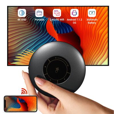 China Mini Pocket 4k UFO Pico Portable Smart Home Theater Android 7 Mini DLP Projector with Touchpad with UFO Design Projectors for sale