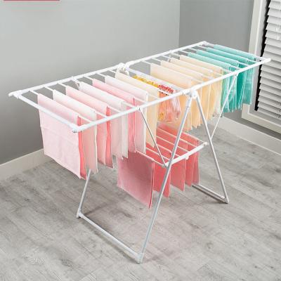 China Sustainable Hot Selling Indoor Outdoor Outdoor Folding Laundry Rack Cloth Dryer Standing Drying Stainless Steel Clothes K Type Rack for sale