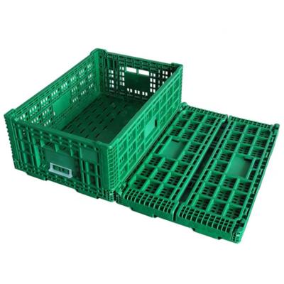 China Folding Folding Stackable Stackable Plastic Crates Cash Box Mobile Supermarket Stacking Fruit Vegetable Baskets for sale